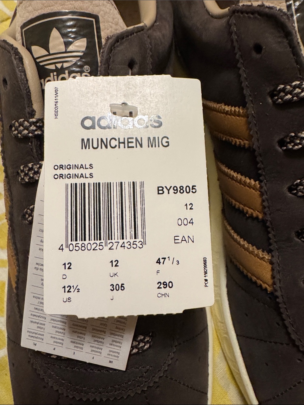 adidas Men’s Brown Suede Sneakers with Tan Stripes - Picture 6 of 10